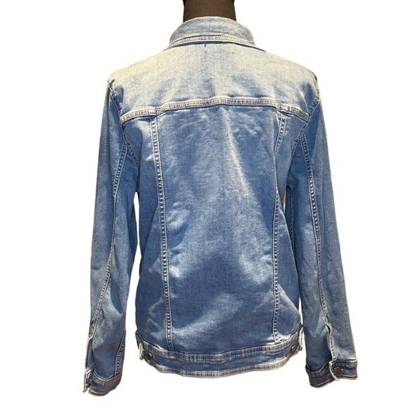 Women's Well Worn Brand Jean Jacket, Long Sleeve Blue, Size Large, EUC - Picture 2 of 3